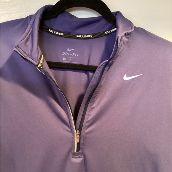 Nike Women's Purple Quarter-Zip Sweatshirt - Picture 4 of 9